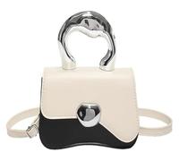 GUOXU Ladies' single-shoulder crossbody bag, fashionable hand-held crossbody bag storage(White)