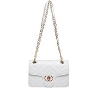 GUOXU Ladies' single-shoulder crossbody bag, fashionable hand-held crossbody bag storage(White)
