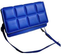 GUOXU Ladies' small square shoulder bag, simple small bag, single-shoulder bag, crossbody bag(Blue)