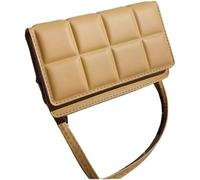 GUOXU Ladies' small square shoulder bag, simple small bag, single-shoulder bag, crossbody bag(Khaki)