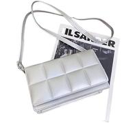 GUOXU Ladies' small square shoulder bag, simple small bag, single-shoulder bag, crossbody bag(Silver)