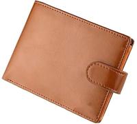 GUOXU Large Capacity Men's Buckle Leather Wallet Multi-Card Card ID Credit Card Clip Change Vintage Wallet