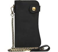 GUOXU Leather Chain Wallet Men's Leather Wallet Long Wallet Chain Bag for Men
