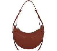 GUOXU Leather Crescent Bag for Women Leather Crossbody Bags Shoulder Bags Adjust Handbags Purses(Cognac Red)