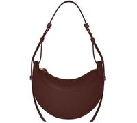 GUOXU Leather Crescent Bag for Women Leather Crossbody Bags Shoulder Bags Adjust Handbags Purses(Dark Red)