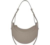 GUOXU Leather Crescent Bag for Women Leather Crossbody Bags Shoulder Bags Adjust Handbags Purses(Grey)