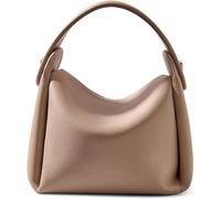 GUOXU Leather Shoulder Bags Top Handle Bag Leather Crossbody Purses with Removable an adjustable strap(Grey)