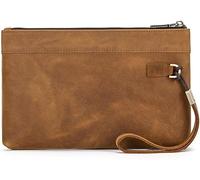 GUOXU Leather Vintage Grip Baotou Layer Cowhide Men's Clutch Bag Large Capacity Leather Wallet