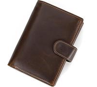 GUOXU Leather Wallet Coin Bag Multi-Card top Cowhide Short Wallet Leather Money Bag