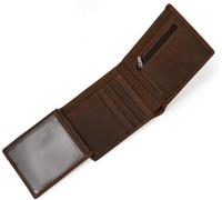 GUOXU Leather Wallet Leather Man's Short Wallet Cowhide Wallet Multi-Card Wallet Coin Wallet