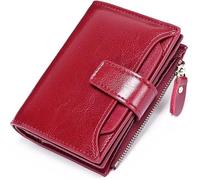 GUOXU Leather Women's Purse Korean Version Multi-Function Coin Purse Driver's License Wallet Female Fashion