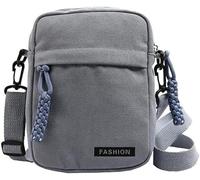 GUOXU Lightweight Small Bag Canvas Shoulder Bag Crossbody Mobile Phone Bag(Blue)