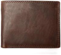 GUOXU Men's wallet Men's wallet Leather RFID Anti-theft brush bifold wallet Leisure Business travel thin wallet boyfriend