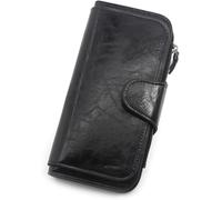 GUOXU Money Clip Men's Short Money Baotou Layer Retro Money Clip Driving License Casual(1)