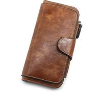 GUOXU Money Clip Men's Short Money Baotou Layer Retro Money Clip Driving License Casual(2)