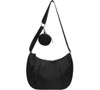 GUOXU Nylon Crescent Crossbody Bag for Women Dumpling Bag Moon Shoulder Messenger Bag Purse(Black)