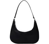 GUOXU Nylon Crossbody Bag Dumpling Bag Lightweight Small Satchel Underarm Color Shoulder Bag Women's Bag(Black)