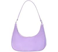 GUOXU Nylon Crossbody Bag Dumpling Bag Lightweight Small Satchel Underarm Color Shoulder Bag Women's Bag(Purple)