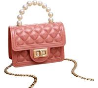 GUOXU Pearl bags, small handbags, mini small bags, backpacks(Orange)