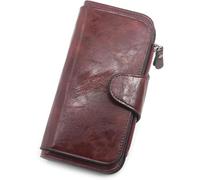 GUOXU Purse Women's Long Multi-Card Zipper Clip Coin Purse Clutch Bag