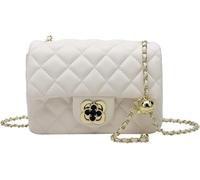 GUOXU Quilted Leather Handbag Designer Crossbody Bags Women Purses and Handbags(Cream)