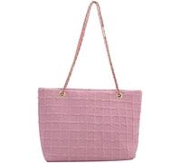 GUOXU Retro women's crossbody bag, fashionable and casual single-shoulder crossbody bag(Pink)