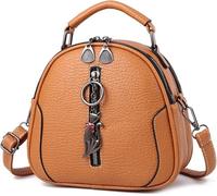 GUOXU Shoulder bag Autumn ladies shoulder bag cute pendant handbag messenger bag trendy female bag(Brass)