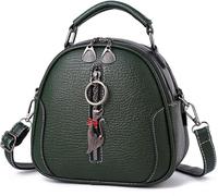 GUOXU Shoulder bag Autumn ladies shoulder bag cute pendant handbag messenger bag trendy female bag(Green)