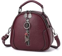 GUOXU Shoulder bag Autumn ladies shoulder bag cute pendant handbag messenger bag trendy female bag(Purple)