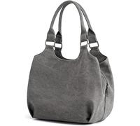 GUOXU Shoulder bag Canvas Handbags Women High Capacity Crossbody Bags For WomenLadies Shoulder Bags Travel Handbag(Grey)