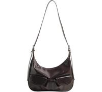 GUOXU Shoulder bag, handbag, retro clutch, wallet, underarm pocket can be playfully carried(Coffee)