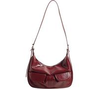 GUOXU Shoulder bag, handbag, retro clutch, wallet, underarm pocket can be playfully carried(Red)