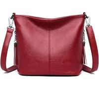 GUOXU Shoulder bag Summer Ladies Hand Crossbody Bags For Women Handbags Female Leather Shoulder Bag(Red)