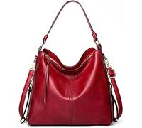 GUOXU Shoulder bag Women Handbag PU Leather Women Shoulder Bags Women Messenger Bag Ladies Casual Bags(Red)