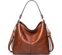 GUOXU Shoulder bag Women Handbag PU Leather Women Shoulder Bags Women Messenger Bag Ladies Casual Bags(Brown)