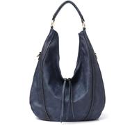 GUOXU Shoulder bag Women Handbags Soft Ladies Leather Shoulder Bags Hollow Out Large Female Zipper Bag(Blue)