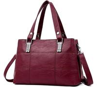 GUOXU Shoulder bag Women Handbags Women's Shoulder Bags Female Messenger Bag Large Capacity Ladies Casual Bag(Red)