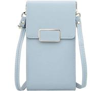 GUOXU Shoulder bag Women Ladies Shoulder Bag Mobile Phone Wallet Big Card Holders Handbag Purse Clutch Messenger Wallets(Sky Blue)