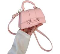 GUOXU Single-shoulder crossbody small square bag, simple and fashionable crossbody single-shoulder bag storage for ladies(Pink)
