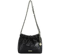 GUOXU Soft Leather Large Shoulder Bag Casual Bag Strap Crossbody Bag(Black)