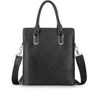 GUOXU Vertical Briefcase Men's Tote Business Crossbody Bag Large Capacity Men's Bag