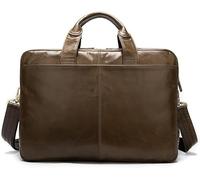 GUOXU Vintage Leather Bag Business Handbag Men's shoulder Briefcase Computer Bag(2)