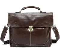 GUOXU Vintage Men's Briefcase Large Capacity Men's Business Computer Bag