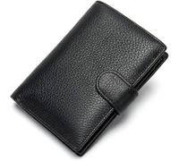GUOXU Vintage Men's Short wallet Leather mini short wallet credit card holder