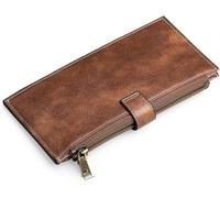 GUOXU Vintage Pickup Bag Women's Multifunctional Large Capacity Women's Purse Ticket Clip Zipper Card Clip Money Clip