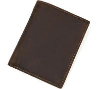 GUOXU Wallet for Men Leather Change Baotou Layer Cowhide Short Wallet for Men and Women