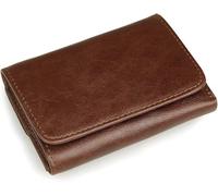 GUOXU Wallet for Men Men's Leather Wallet Vintage RFID Cropped Wallet for Boyfriend