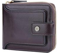 GUOXU Wallet, Men's wallet, Men's wallet Double folding leather wallet Blocking Coin Pocket Men's wallet(Grijs)