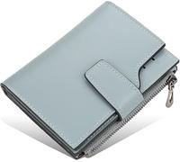 GUOXU Wallet, Men's Wallet, Wallet Men's Multifunctional Blocking Leather Thin Wallet for Credit Card holders Minimalism(Blue1)