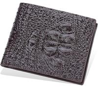 GUOXU Wallets,Mens Wallets, Leather Wallet for Men Protected with Coin Pocket Credit Card Wallet Photo ID Wallet Minimalist Slim Wallet(Bruin,B)